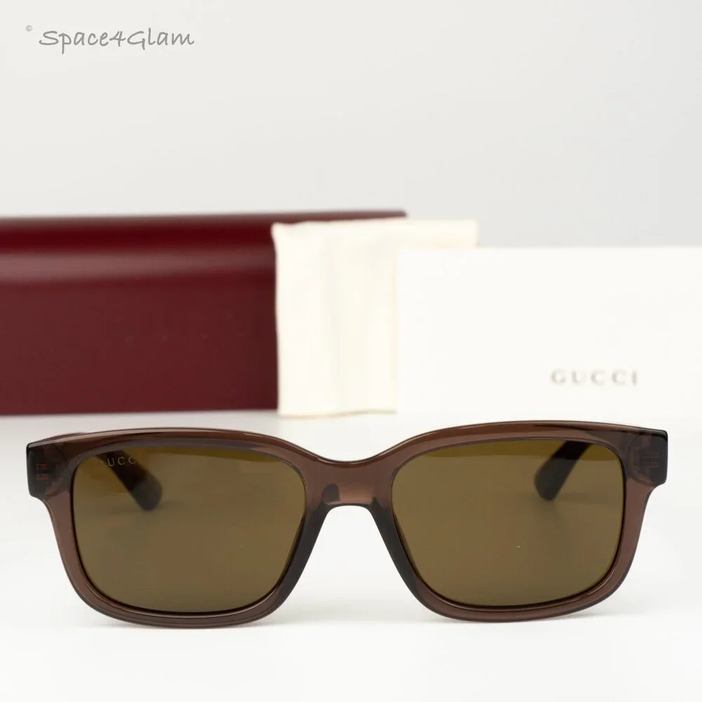Gucci Men Sunglasses Brown Square GG1583S 004 NEW AUTHENTIC